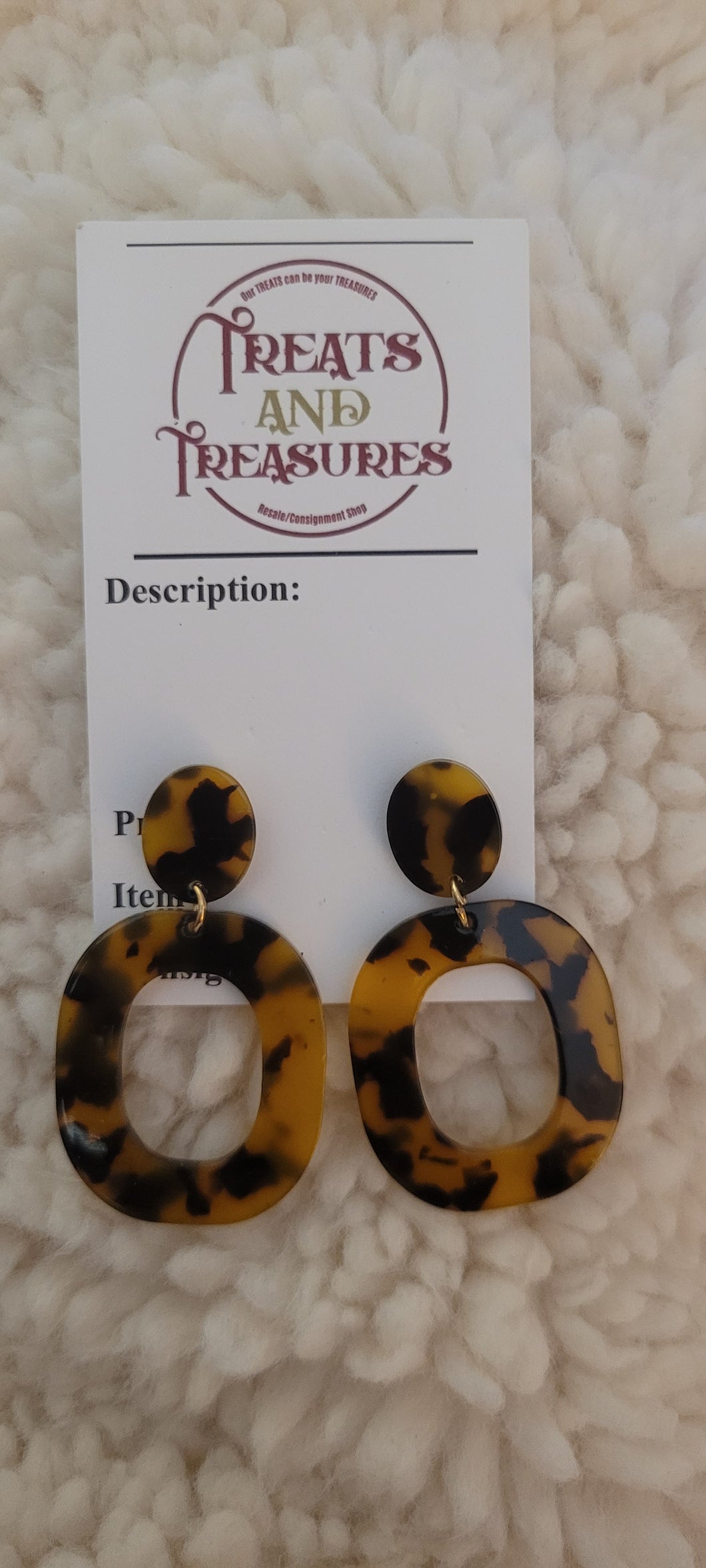 Tortoiseshell O earrings