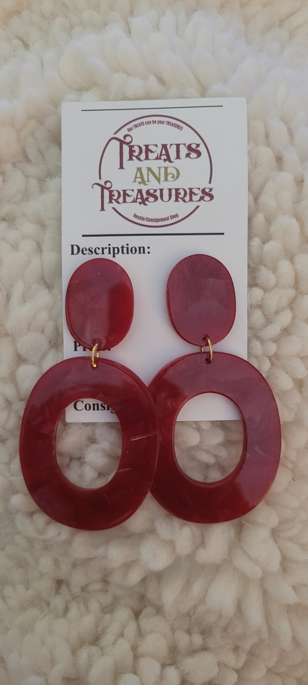 Raspberry O earrings