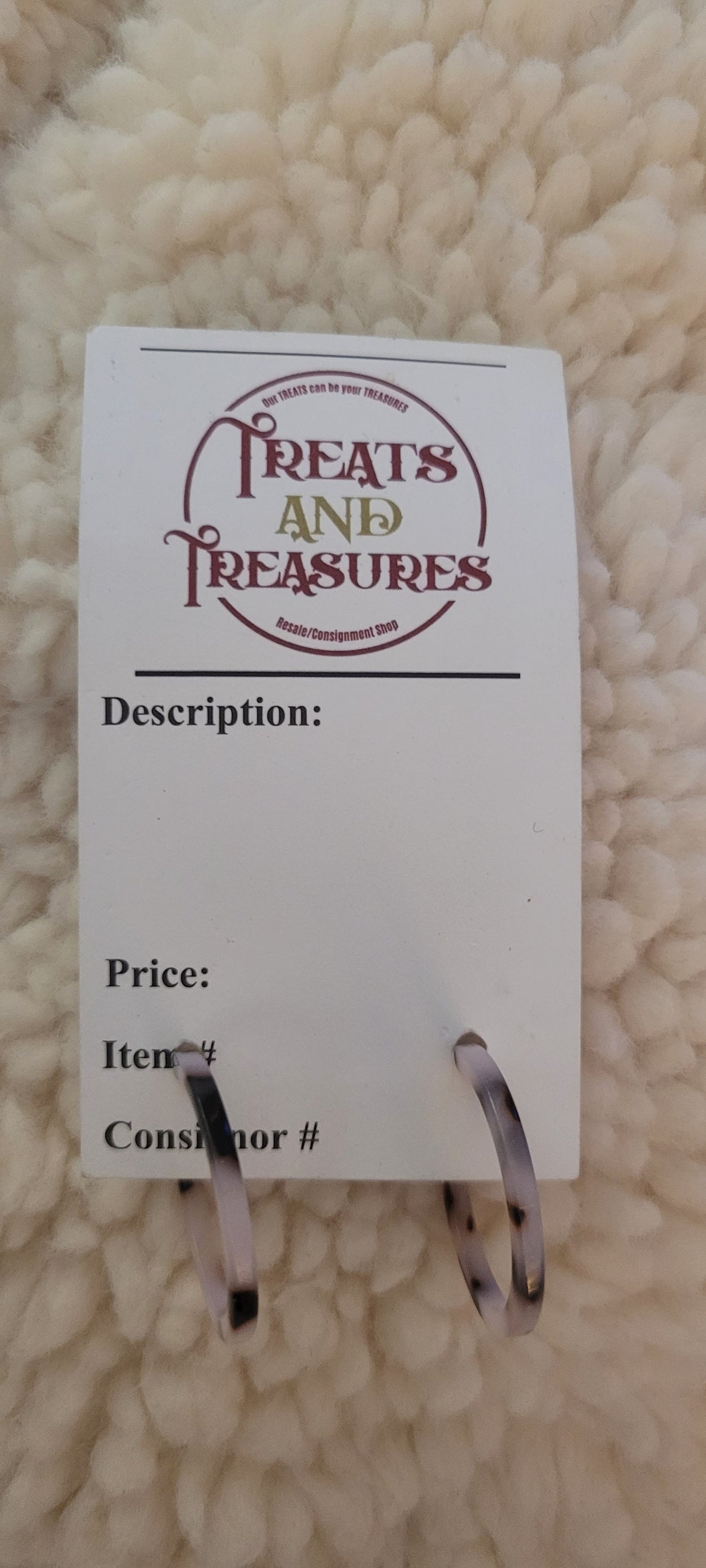 Animal print semi hoop earrings