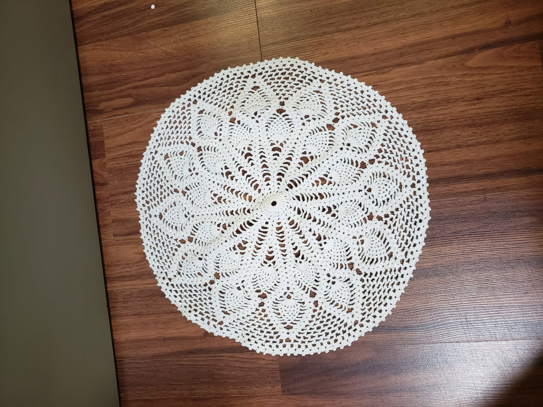 White Large Circular Doilie