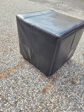 Load image into Gallery viewer, Square Faux Leather Ottoman
